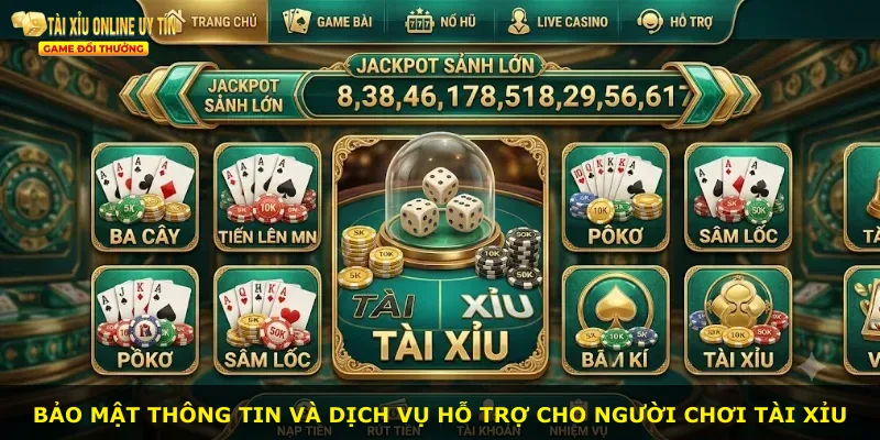 Bảo mật thông tin và dịch vụ hỗ trợ cho người chơi tài xỉu