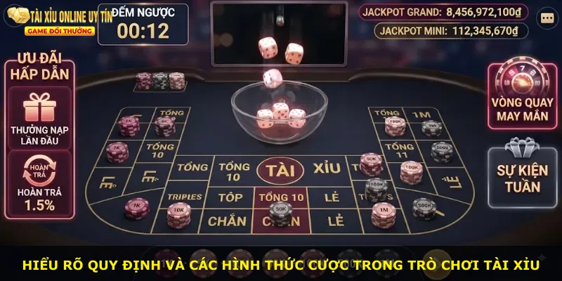 Hiểu rõ quy định và các hình thức cược trong trò chơi tài xỉu