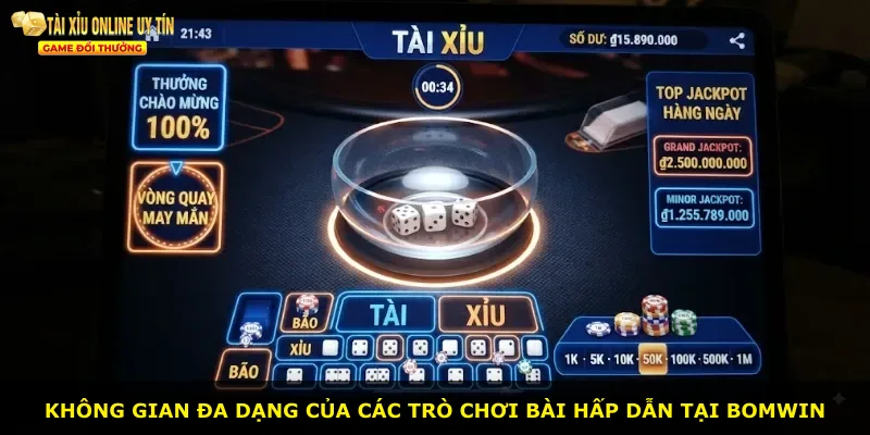 Không gian đa dạng của các trò chơi bài hấp dẫn tại BOMWIN