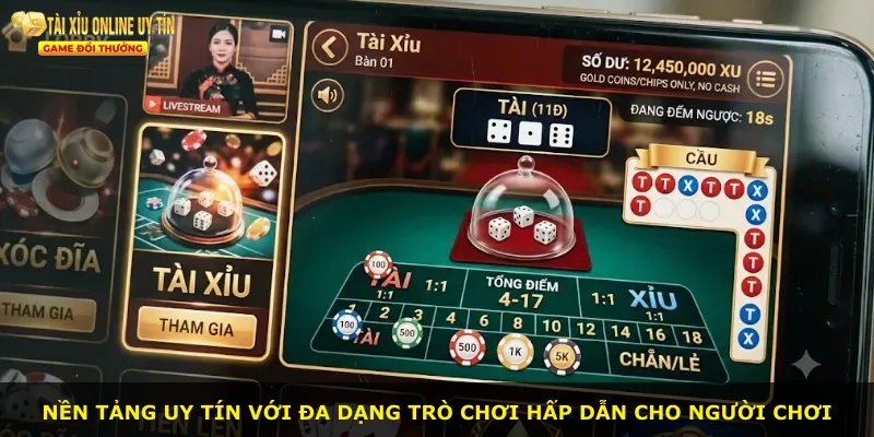 Nền tảng uy tín với đa dạng trò chơi hấp dẫn cho người chơi