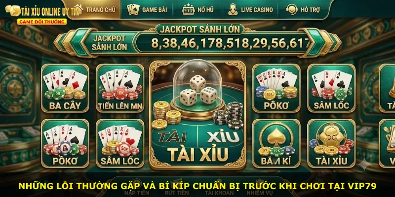 Những lỗi thường gặp và bí kíp chuẩn bị trước khi chơi tại VIP79