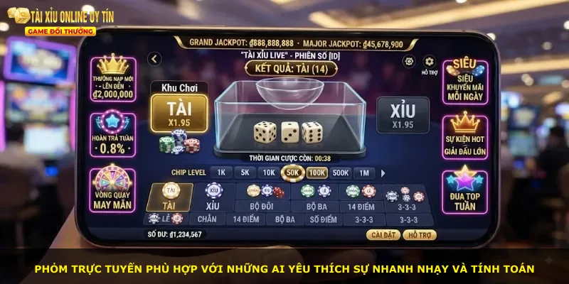 Phỏm trực tuyến phù hợp với những ai yêu thích sự nhanh nhạy và tính toán
